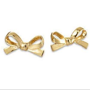 DONATED 4/9 Kate Spade Skinny Mini Gold Bow Earrings